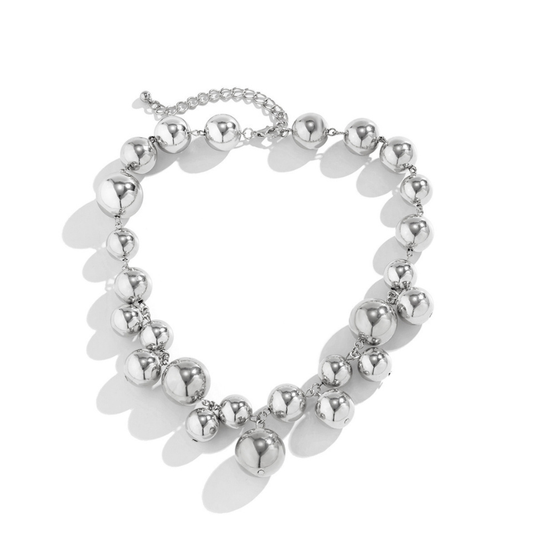 Large Chunky Gold Beads Choker Necklaces