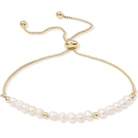 Dainty Pearl Chain Bracelets