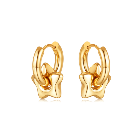 Chunky Star Hoop Earrings
