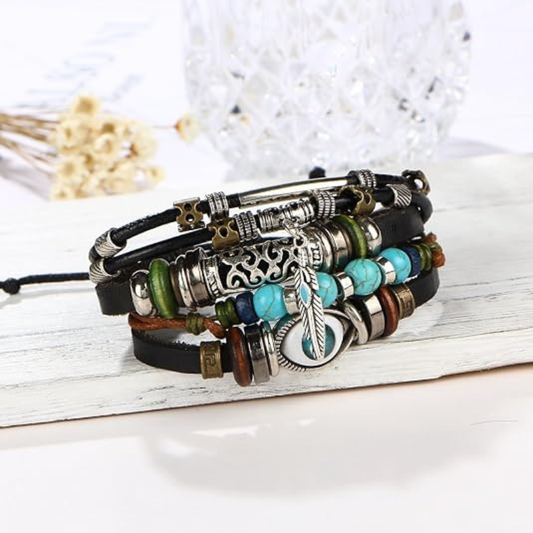 Evil Eye Charms Turquoises Beads Bracelets