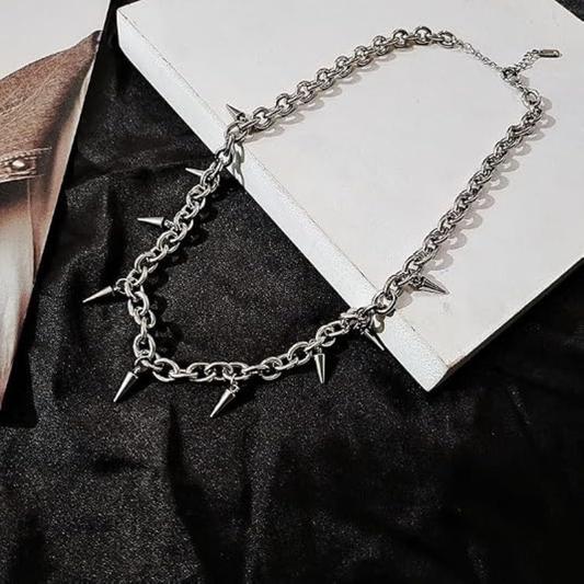 Tapered Rivet Stainless Steel Necklace