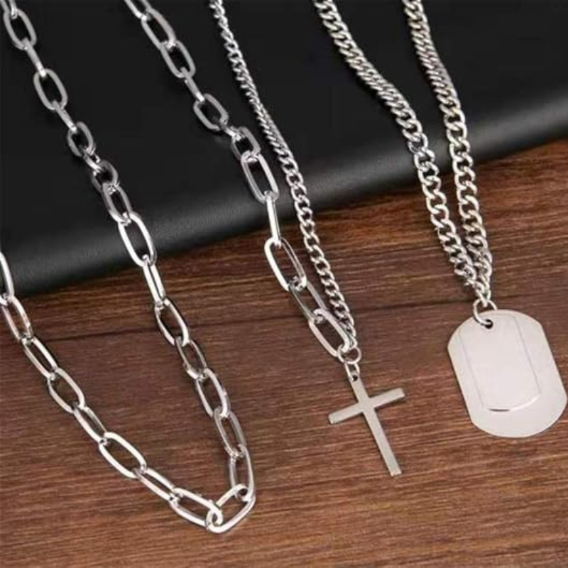 Statement Long Chain Punk Multilayer Choker Necklace