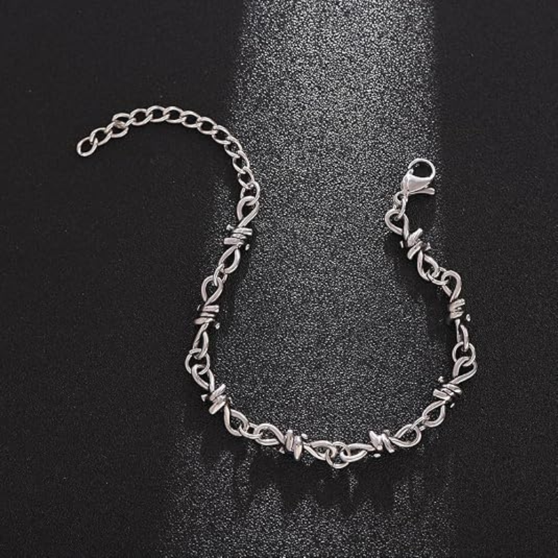 Gothic Barbed Wire Stainless Steel Bracelet