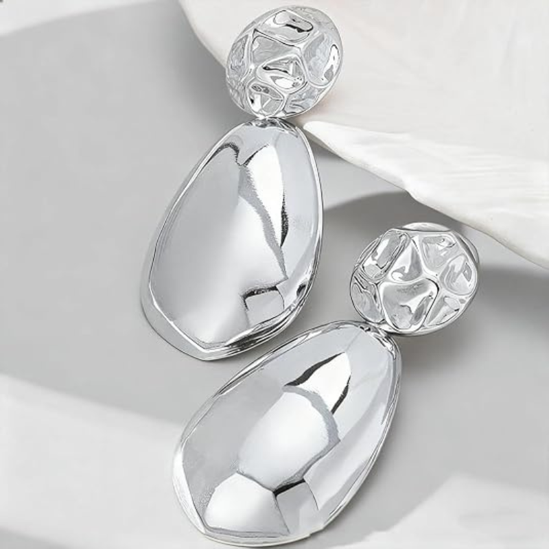 Geometrical Statement Teardrop Dangle Earrings