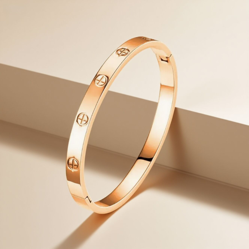 18K Gold Plated Titanium Steel Cuff Bangle
