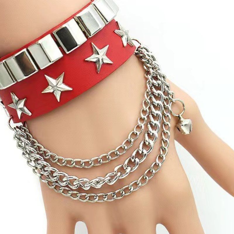 Punk Studded Bracelet for Women Men