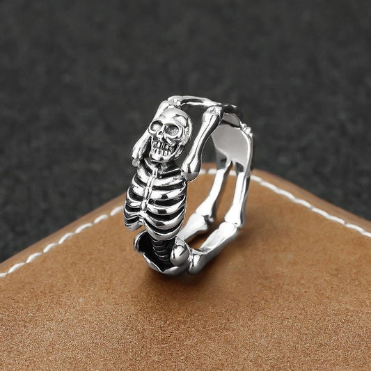 Vintage Rings with Adjustable Size Skull Rings
