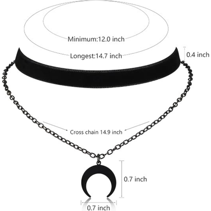 Black Velvet  Layered Necklace