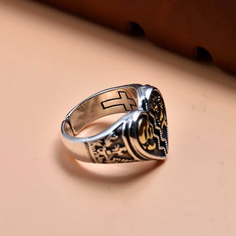 Gothic Skeleton Broken Heart Open Finger Band Ring