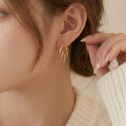 Punk Flame Hoop Earrings
