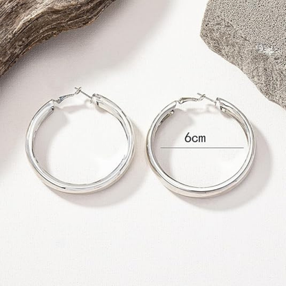 Chunky Gold Silver Hoop Earrings