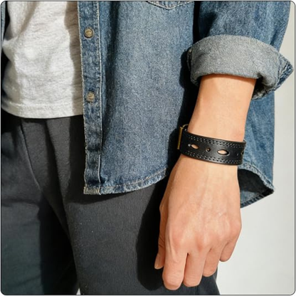 Women’s Punk Leather Cuff Bracelet