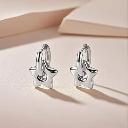 Chunky Star Hoop Earrings