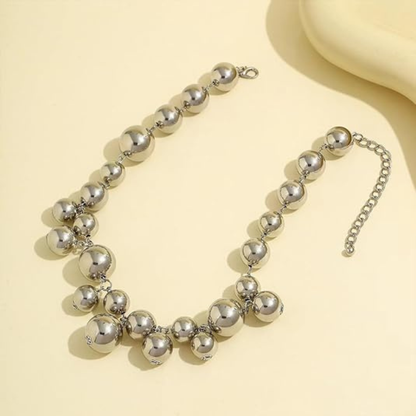 Large Chunky Gold Beads Choker Necklaces