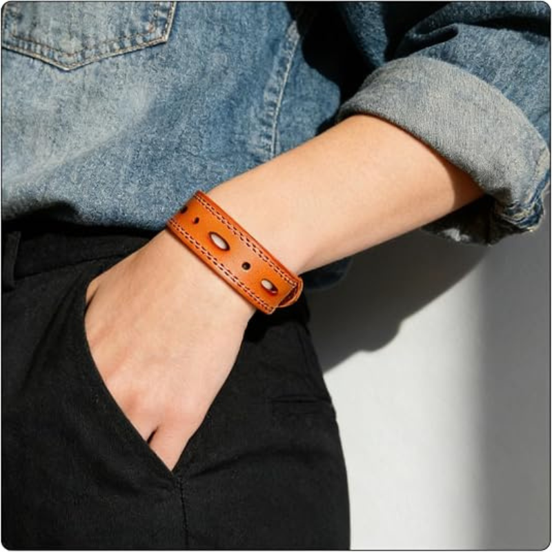Women’s Punk Leather Cuff Bracelet