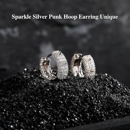 14K Gold Spike Hoop Earrings