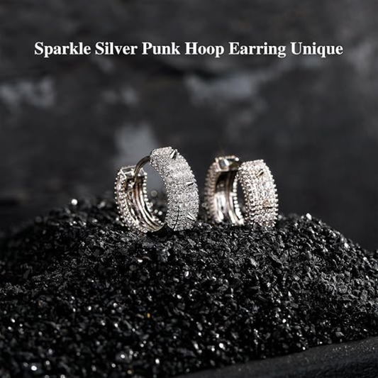 14K Gold Spike Hoop Earrings