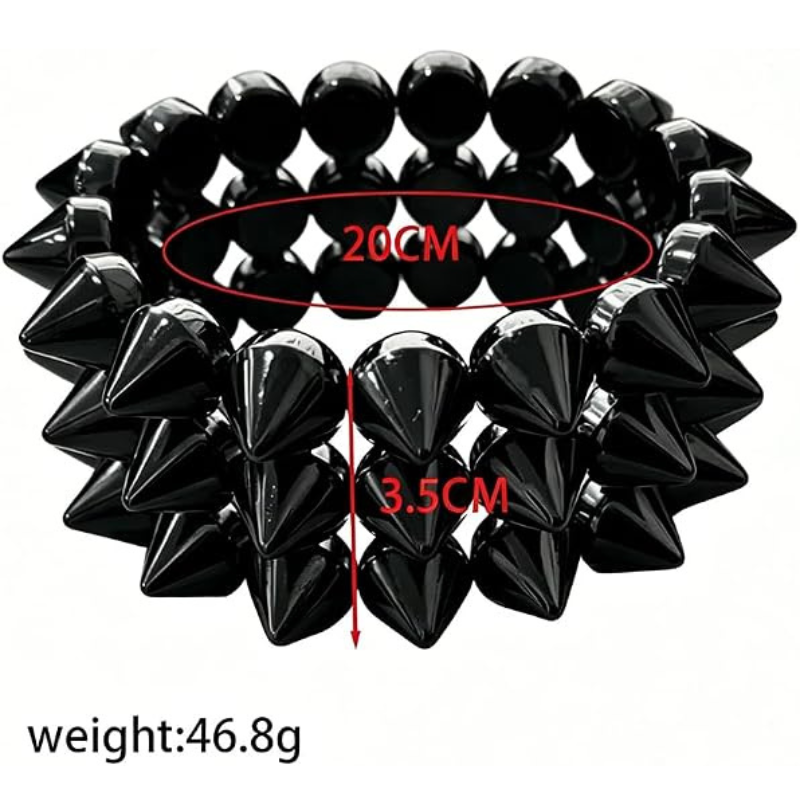 Exaggerated Rivet Studed Spike Bracelets