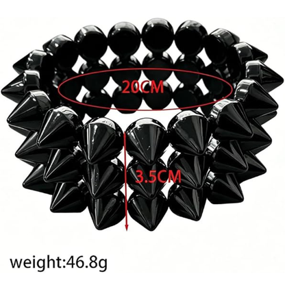 Exaggerated Rivet Studed Spike Bracelets