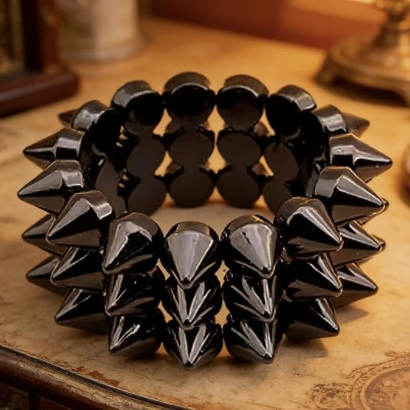 Exaggerated Rivet Studed Spike Bracelets