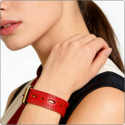 Women’s Punk Leather Cuff Bracelet