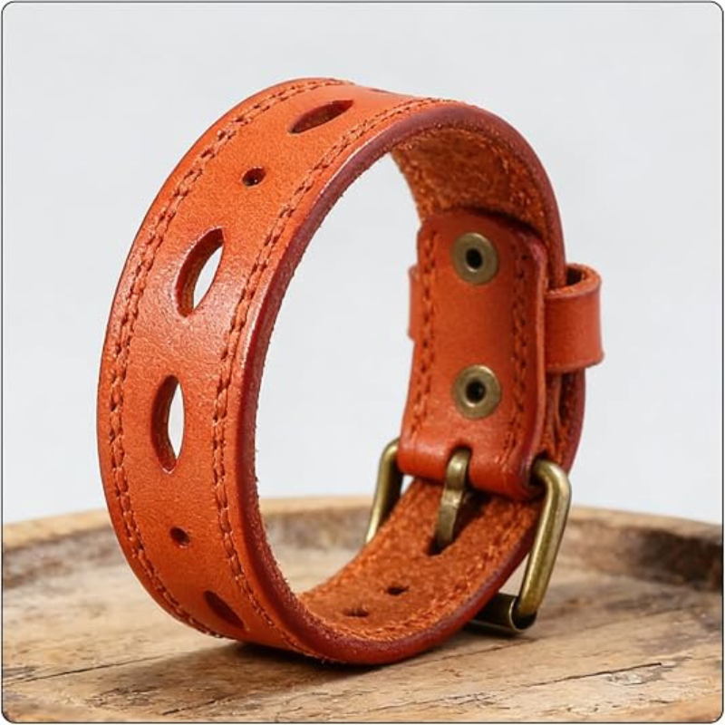 Women’s Punk Leather Cuff Bracelet