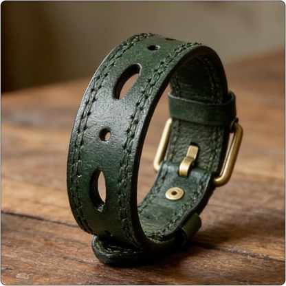 Women’s Punk Leather Cuff Bracelet