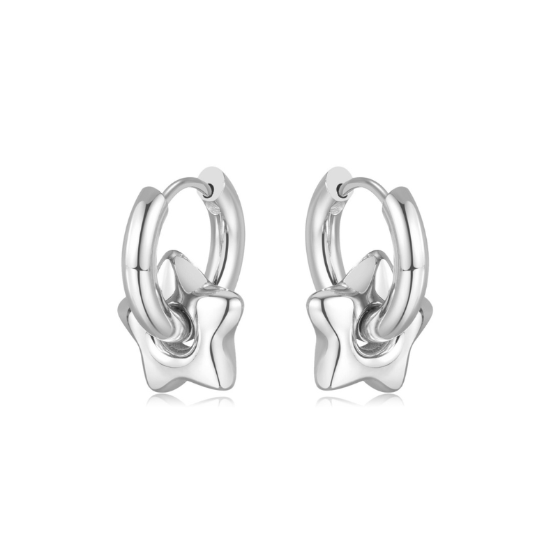 Chunky Star Hoop Earrings