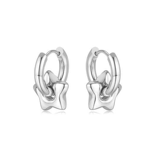 Chunky Star Hoop Earrings