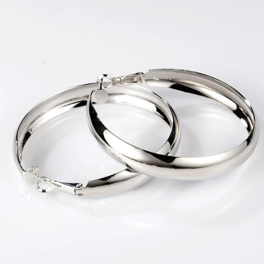Chunky Gold Silver Hoop Earrings