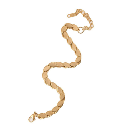 14K Gold Plated Laurel Link Bracelets