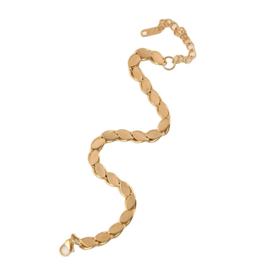 14K Gold Plated Laurel Link Bracelets
