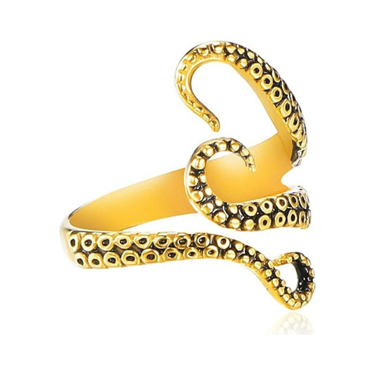 Octopus Tentacle Statement Ring