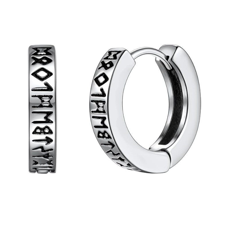 Stainless Steel Viking Hoop Earring