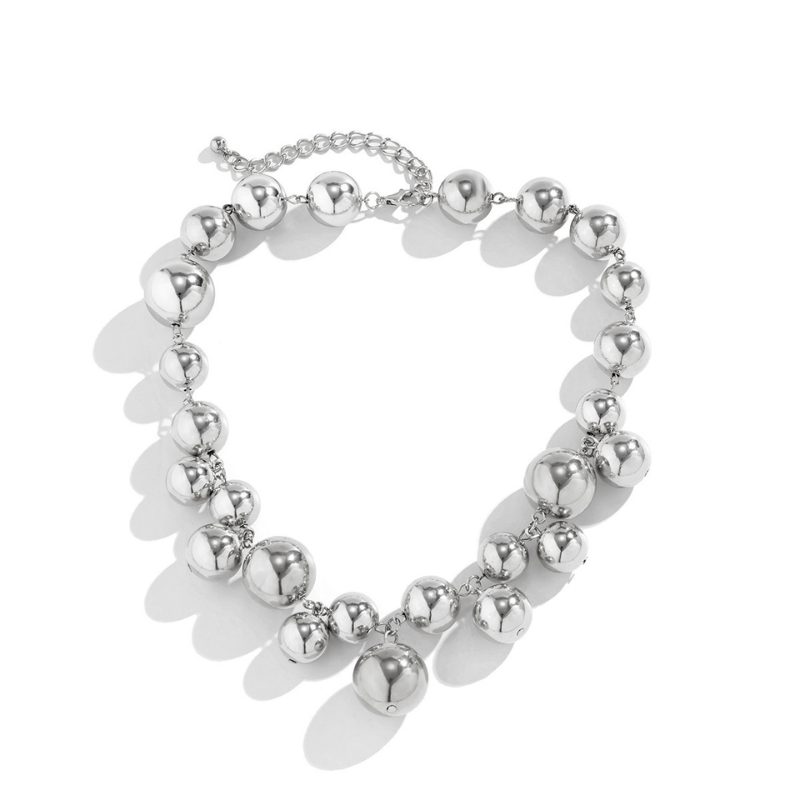 Large Chunky Gold Beads Choker Necklaces