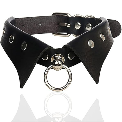 Gothic Leather Choker Necklace