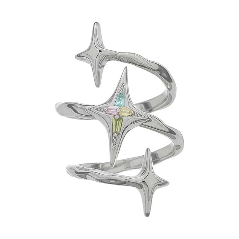 Star Design Knuckle Grunge Ring