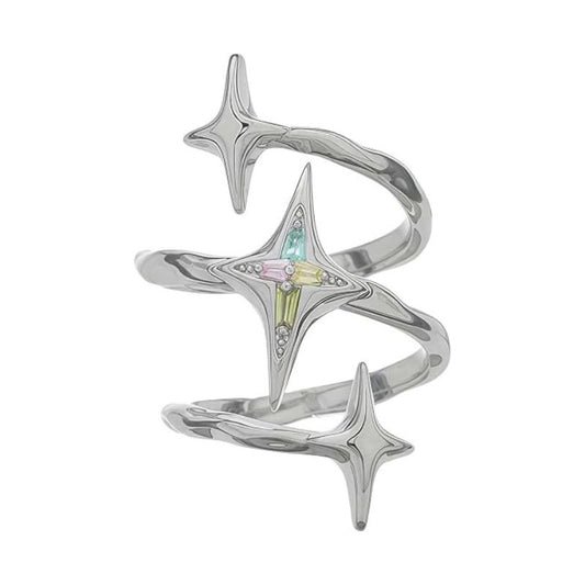 Star Design Knuckle Grunge Ring