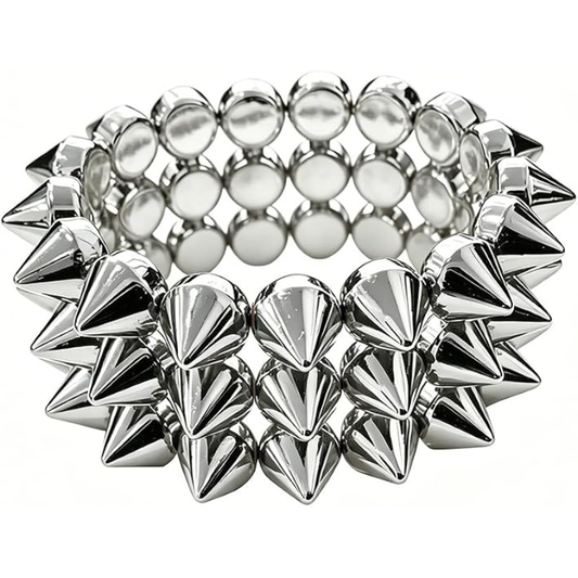 Exaggerated Rivet Studed Spike Bracelets