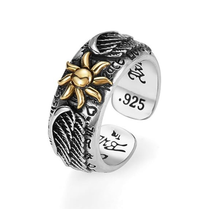 Gold Sun Flower Fidget Adjustable Ring