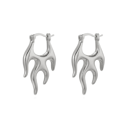 Punk Flame Hoop Earrings