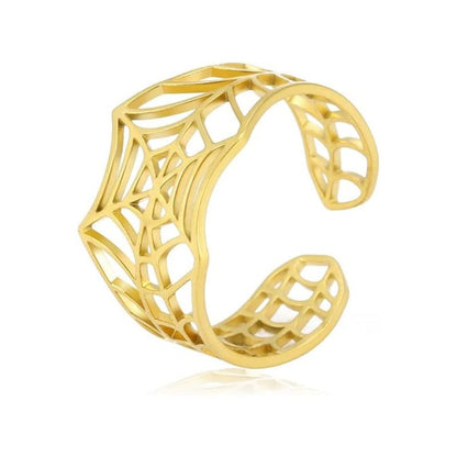 Personalized Spider Web Adjustable Ring