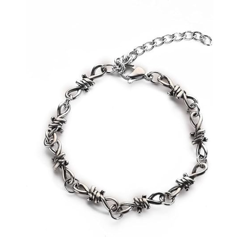 Gothic Barbed Wire Stainless Steel Bracelet