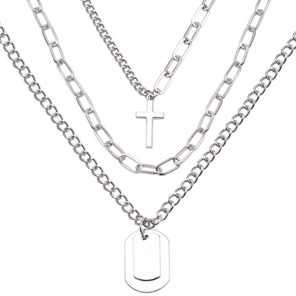 Statement Long Chain Punk Multilayer Choker Necklace