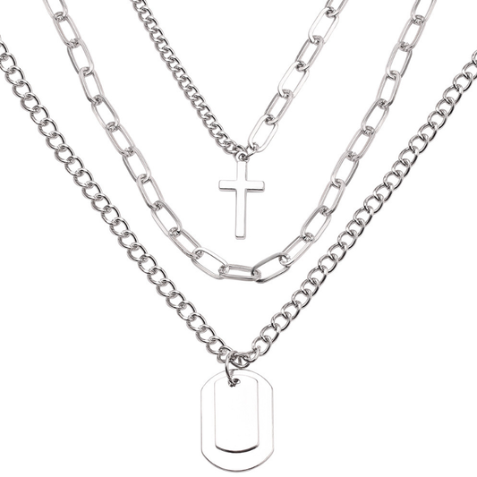 Statement Long Chain Punk Multilayer Choker Necklace
