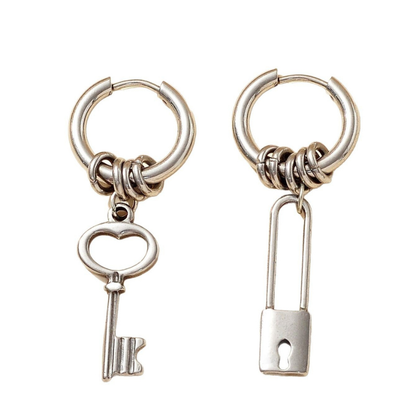 Knot Key Lock Funny Hoop Y2K Punk Earring