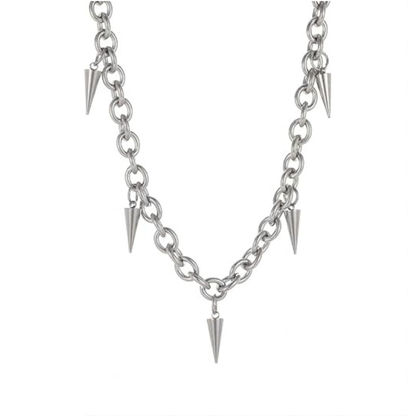 Tapered Rivet Stainless Steel Necklace