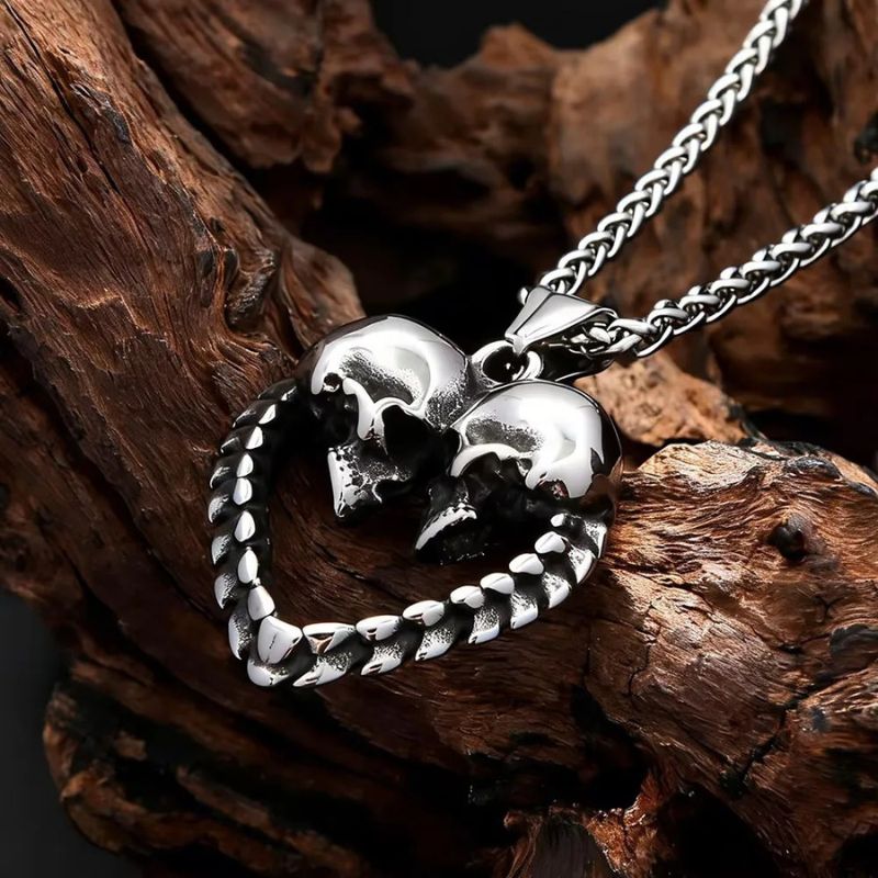 Punk Skull Pendant Necklace