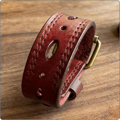 Women’s Punk Leather Cuff Bracelet