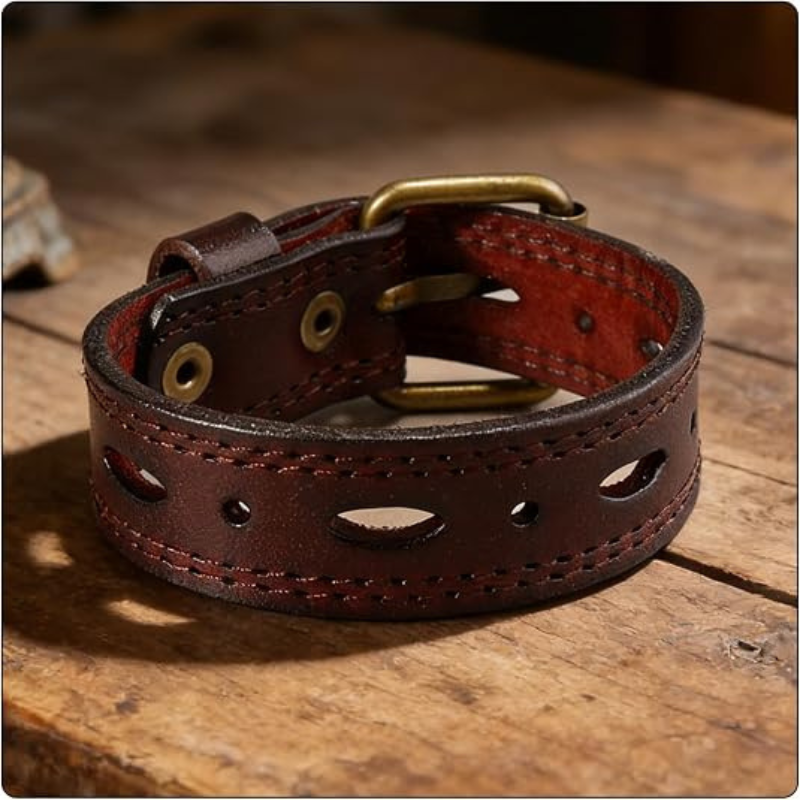 Women’s Punk Leather Cuff Bracelet